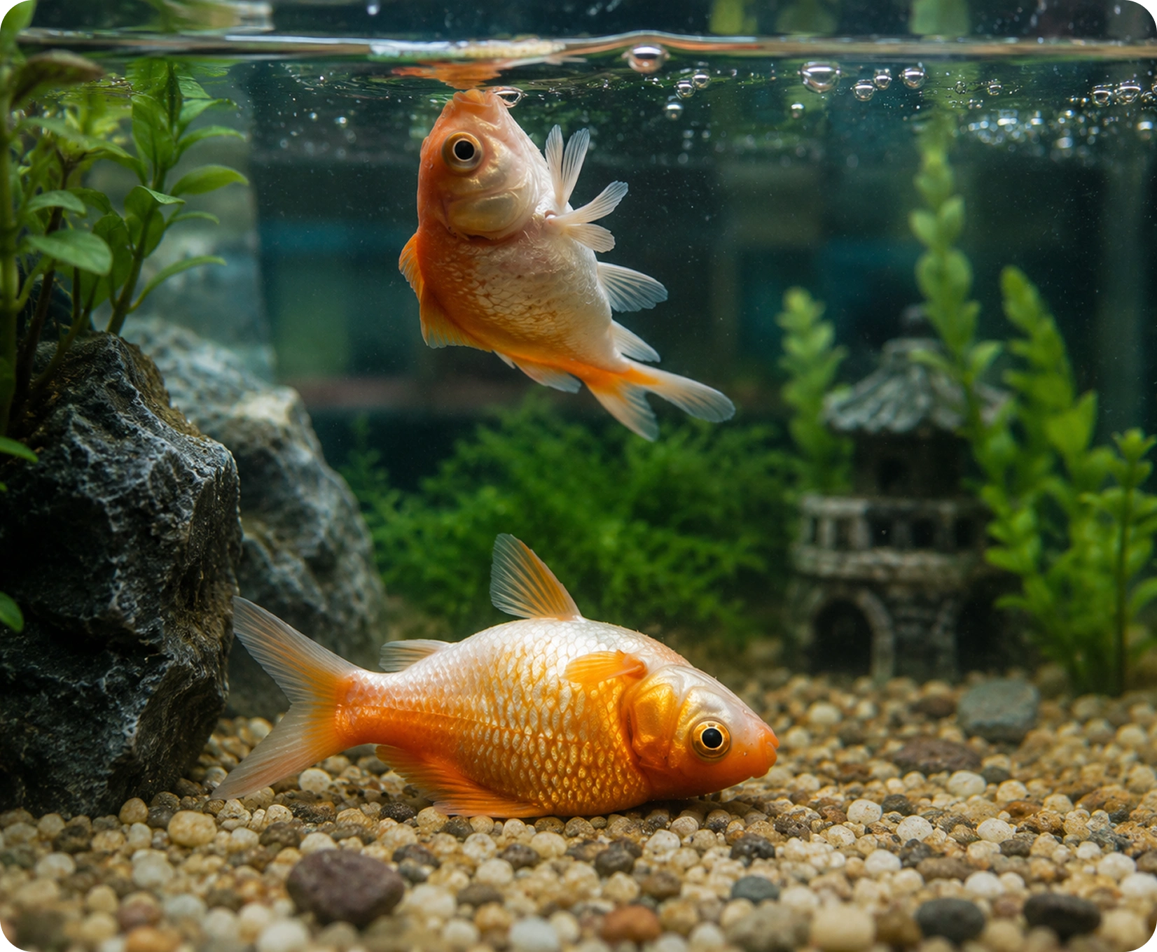 Fish Swimming Upside Down or Sideways - What It Means and When to Worry